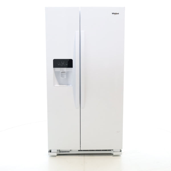 White Whirlpool 24.5 cu. ft. Side by Side Refrigerator with In Door Ice and Water Dispenser - Scratch & Dent - Minor