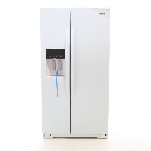 Counter Depth White Whirlpool 20.6 cu. ft. Side by Side Refrigerator In Door Ice and Water Dispenser - Scratch & Dent - Minor