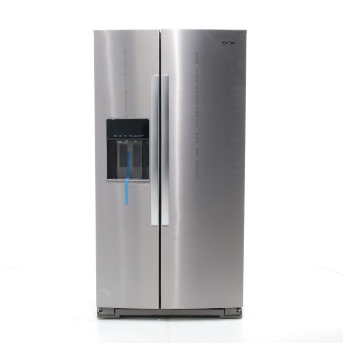 Pictures of Counter Depth Fingerprint-Resistant Stainless Steel Whirlpool 20.6 cu. ft. Side by Side Refrigerator In Door Ice and Water Dispenser - Open Box - Neu Appliance Outlet - Discount Appliance Outlet in Austin, Tx