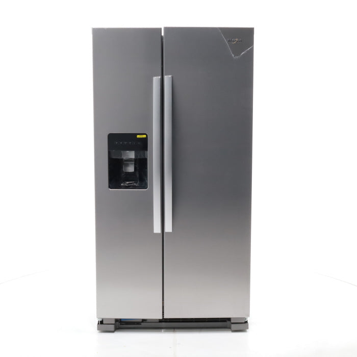 Stainless Steel Whirlpool 24.6 cu. ft. Side By Side Refrigerator With Ice Maker - Open Box
