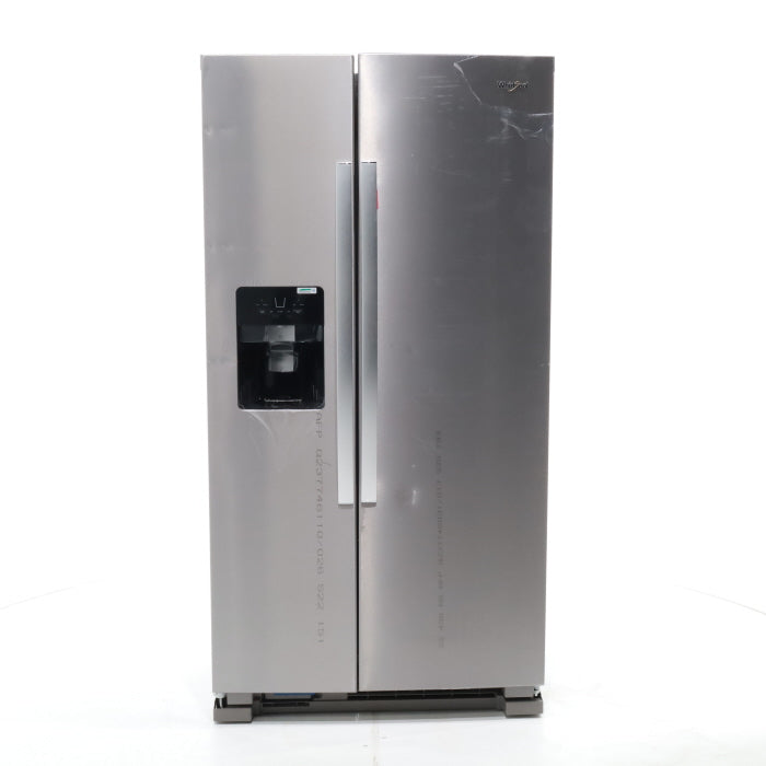 Fingerprint-Resistant Stainless Steel Whirlpool 24.5 cu. ft. Side by Side Refrigerator with In Door Ice and Water Dispenser - Scratch & Dent - Minor