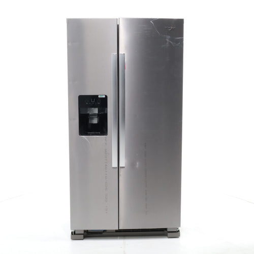 Pictures of Fingerprint-Resistant Stainless Steel Whirlpool 24.5 cu. ft. Side by Side Refrigerator with In Door Ice and Water Dispenser - Scratch & Dent - Minor - Neu Appliance Outlet - Discount Appliance Outlet in Austin, Tx