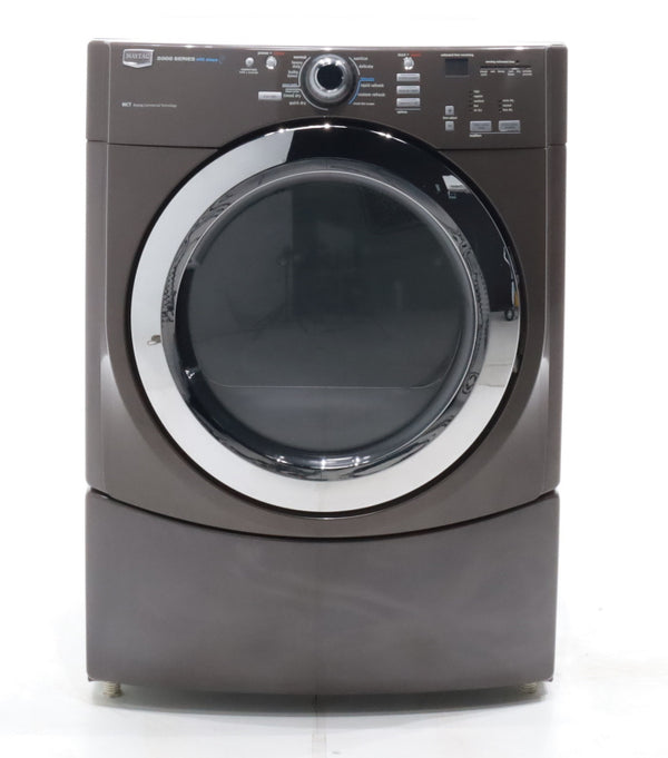 Gray Maytag 7.2 cu. ft. Front Load Gas Dryer with Steam - Certified Refurbished