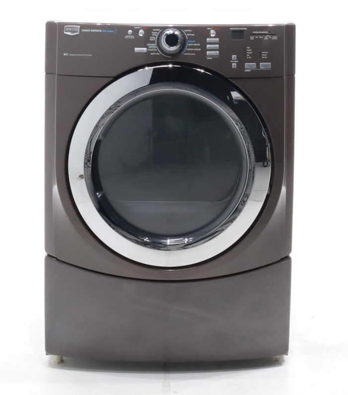 Gray Maytag 7.2 cu. ft. Front Load Gas Dryer with Steam - Certified Refurbished