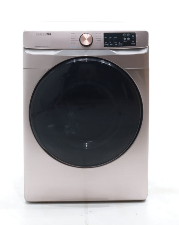 Champagne Samsung 7.5 cu. ft. Front Load Electric Dryer with Steam Sanitize+ - Scratch & Dent - Moderate