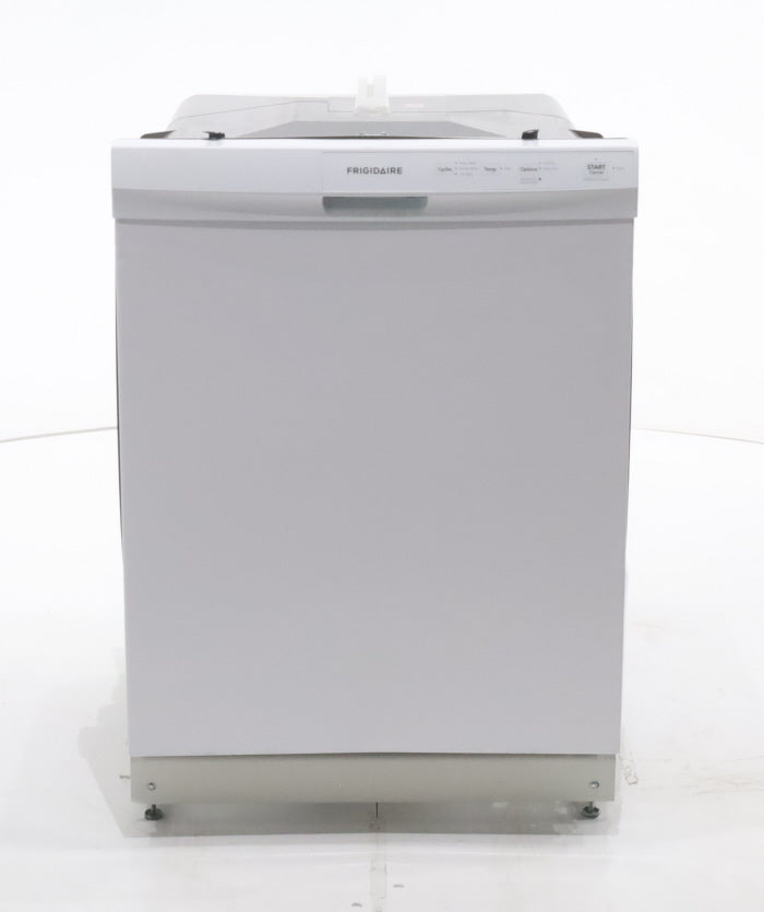 White ENERGY STAR Frigidaire 24 in. Front Control Dishwasher with Stay-Put Door - Scratch & Dent - Minor