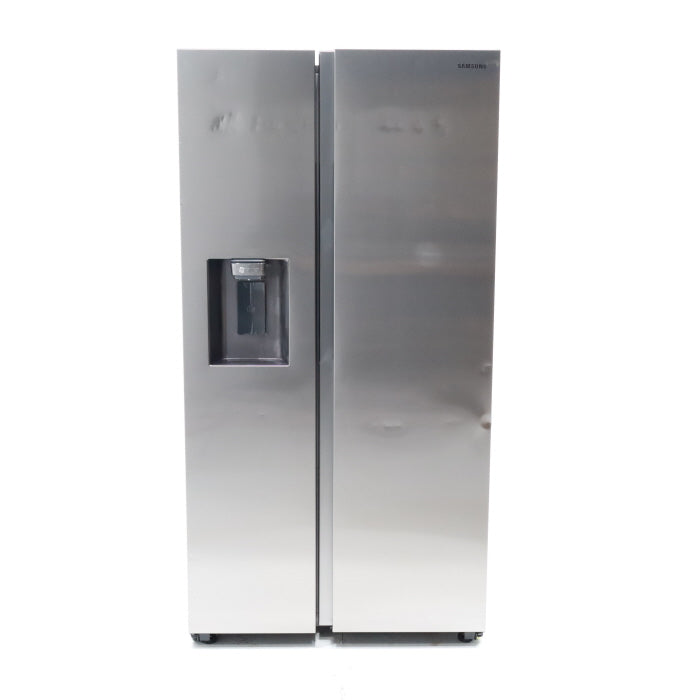 Fingerprint Resistant Stainless Steel ENERGY STAR Samsung 27.4 cu. ft. Side by Side Refrigerator with Exterior Water and Ice Dispenser - Scratch & Dent - Moderate