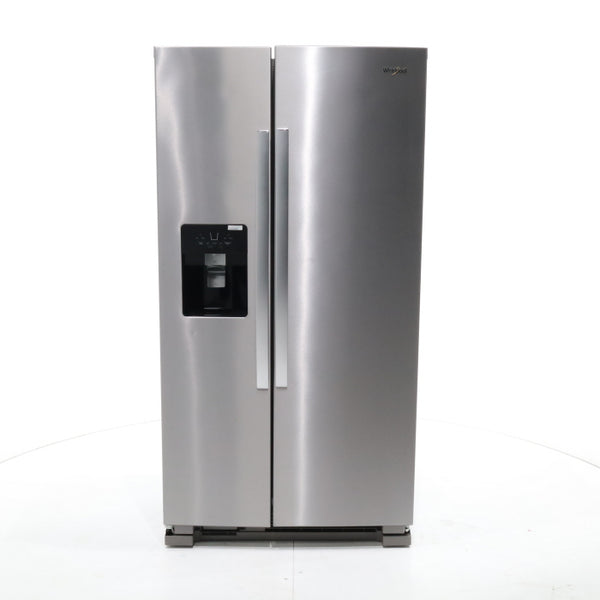 Fingerprint-Resistant Stainless Steel Whirlpool 24.5 cu. ft. Side by Side Refrigerator with In Door Ice and Water Dispenser - Open Box