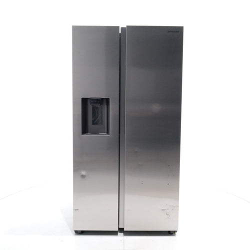 Pictures of Fingerprint-Resistant Stainless Steel Samsung 27.4 cu. ft. Side by Side Refrigerator with External Water and Ice Dispenser - Scratch & Dent - Major - Neu Appliance Outlet - Discount Appliance Outlet in Austin, Tx