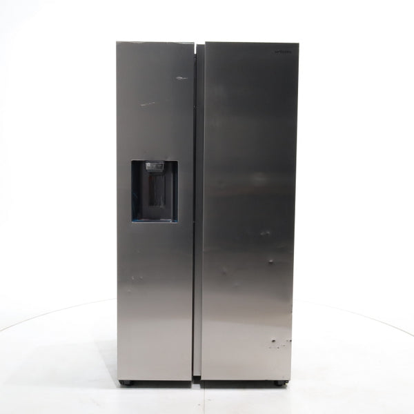 Counter Depth Fingerprint Resistant Stainless Steel ENERGY STAR Samsung 22 cu. ft. Side by Side Refrigerator with Exterior Water and Ice Dispenser - Scratch & Dent - Moderate
