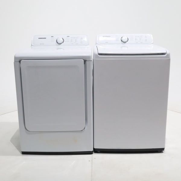 Samsung 4.5 cu. ft. Top Load Washing Machine with VRT Plus Tech and 7.2 cu. ft. Gas Dryer With MoistureSensor - Certified Refurbished