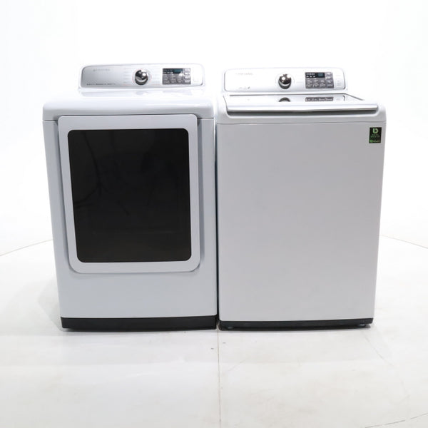 Samsung 4.5 Top Load Washing Machine with Diamond Drum and 7.4 cu. ft. Steam Electric Dryer with Smart Care - Certified Refurbished