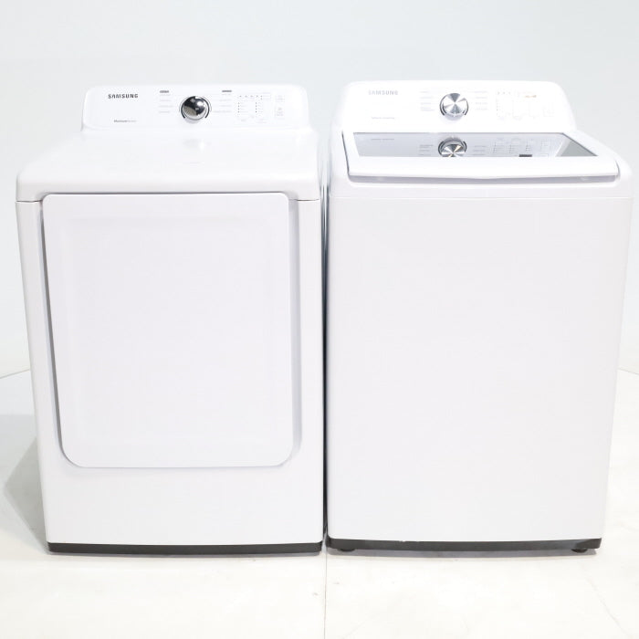 Pictures of Samsung 4.5 cu. ft. Top Load Washer With Vibration Reduction Technology and 7.2 cu. ft. Electric Dryer with Sensor Dry - Certified Refurbished - Neu Appliance Outlet - Discount Appliance Outlet in Austin, Tx