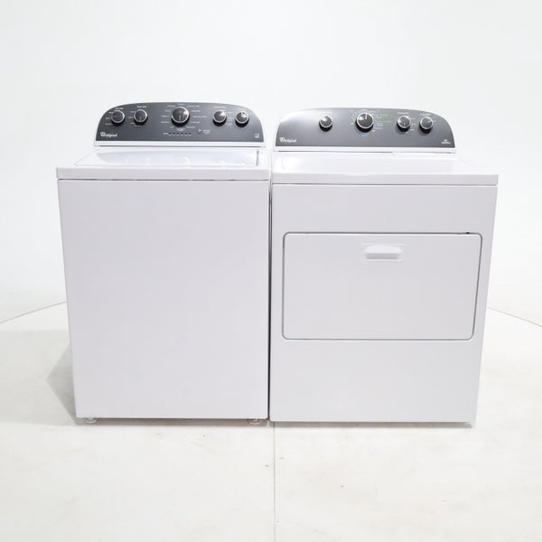 ENERGY STAR 3.8 cu ft Whirlpool Top-Load Washing Machine with Low-Profile Impeller and 7.0 cu ft Whirlpool Electric Dryer with Hamper Door - Certified Refurbished