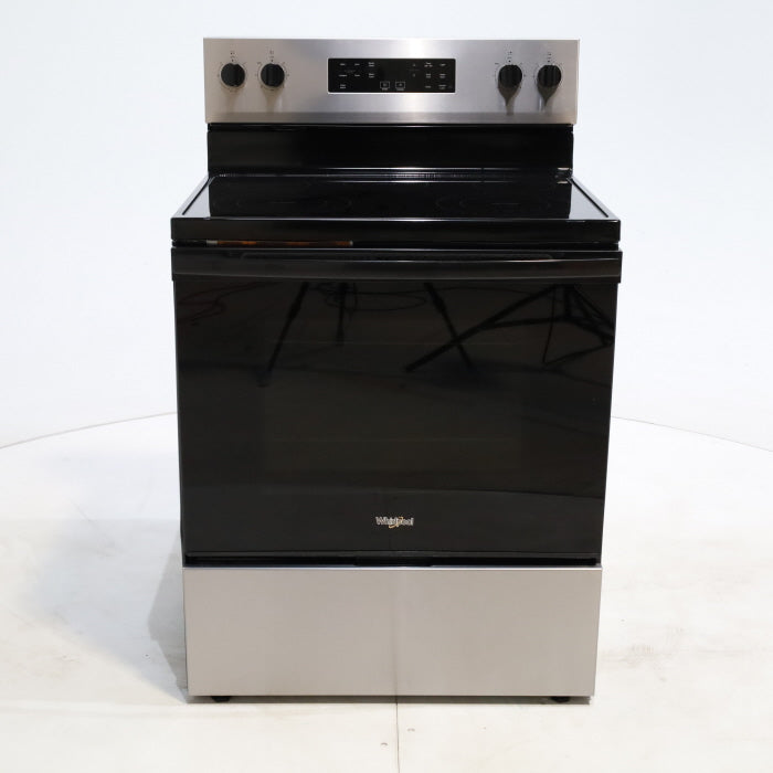 Stainless Steel Whirlpool 5.3 cu. ft. 5 Heating Element Freestanding Electric Range with FlexHeat Dual Radiant Elements - Certified Refurbished
