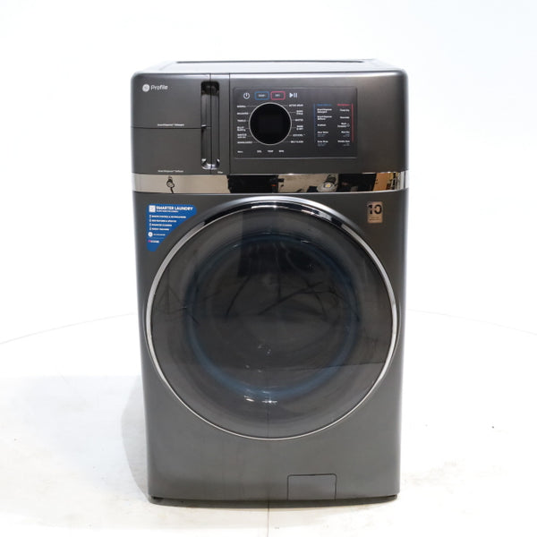 Carbon Graphite ENERGY STAR  GE Profile 4.5 cu. ft. Capacity Front Load Combo Washing Machine and Electric Dryer with Ventless Heat Pump Technology - Scratch & Dent - Minor