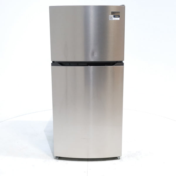 Brushed Steel ENERGY STAR Frigidaire 13.9 cu. ft. Top Freezer Refrigerator with EvenTemp Cooling System - Scratch & Dent - Minor