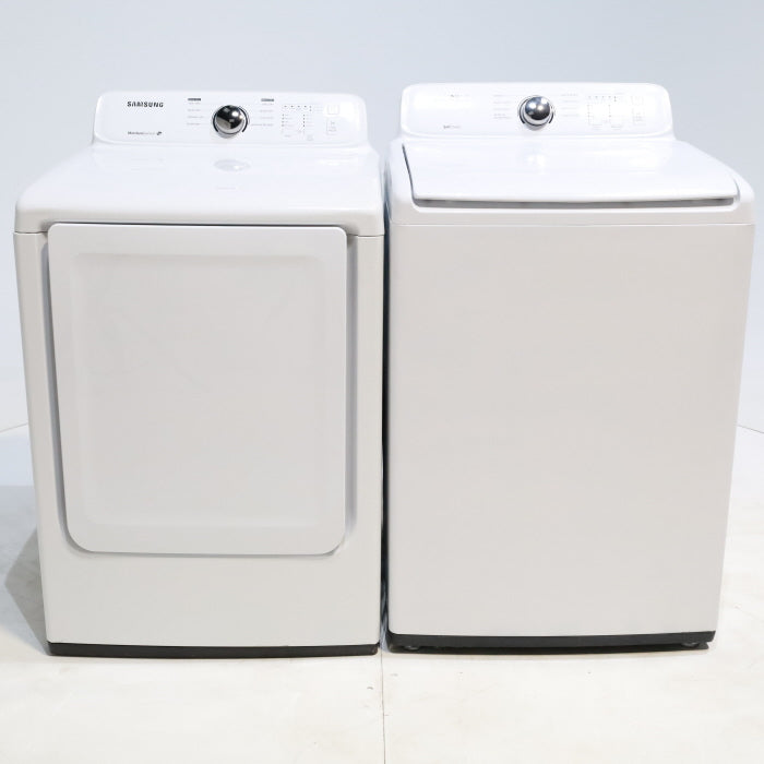 Pictures of Samsung 4.5 cu. ft. Top Load Washing Machine with VRT Plus Technology and 7.2 cu. ft. Gas Dryer with Stainless Drum - Scratch & Dent - Minor - Neu Appliance Outlet - Discount Appliance Outlet in Austin, Tx