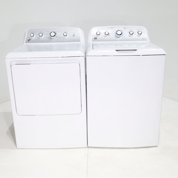 ENERGY STAR GE 4.6 cu. ft. Top Load Washing Machine with Stainless Steel Basket and 7.2 cu. ft. Electric Dryer with HE Sensor Dry - Certified Refurbished
