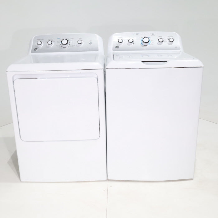 ENERGY STAR GE 4.6 cu. ft. Top Load Washing Machine with Stainless Steel Basket and 7.2 cu. ft. Electric Dryer with HE Sensor Dry - Certified Refurbished