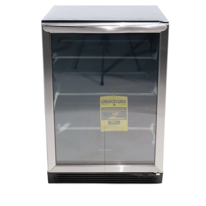 Pictures of 23.44 in. Smudge-Proof Stainless Steel 165-Can Capacity Frigidaire Gallery Beverage Refrigerator with Glass Door - Scratch & Dent - Minor - Neu Appliance Outlet - Discount Appliance Outlet in Austin, Tx