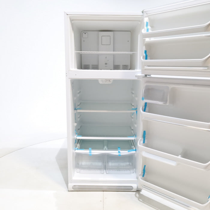 Pictures of 30 in. Wide White Frigidaire 20.4 cu. ft. Top Freezer Refrigerator with Reversible Doors - Certified Refurbished - Neu Appliance Outlet - Discount Appliance Outlet in Austin, Tx