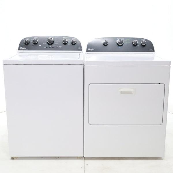 ENERGY STAR 3.8 cu ft Whirlpool Top Load Washing Machine with Low-Profile Impeller and ENERGY STAR 7.0 cu ft Whirlpool Electric Dryer - Certified Refurbished