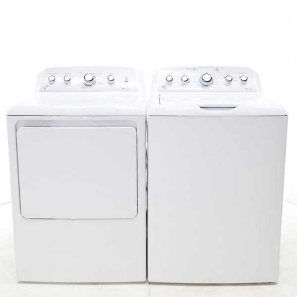 ENERGY STAR GE  4.4 cu. ft. Top Load Washing Machine with Infusor Wash System and 7.2 cu. ft. Electric Dryer with HE Sensor Dry - Certified Refurbished
