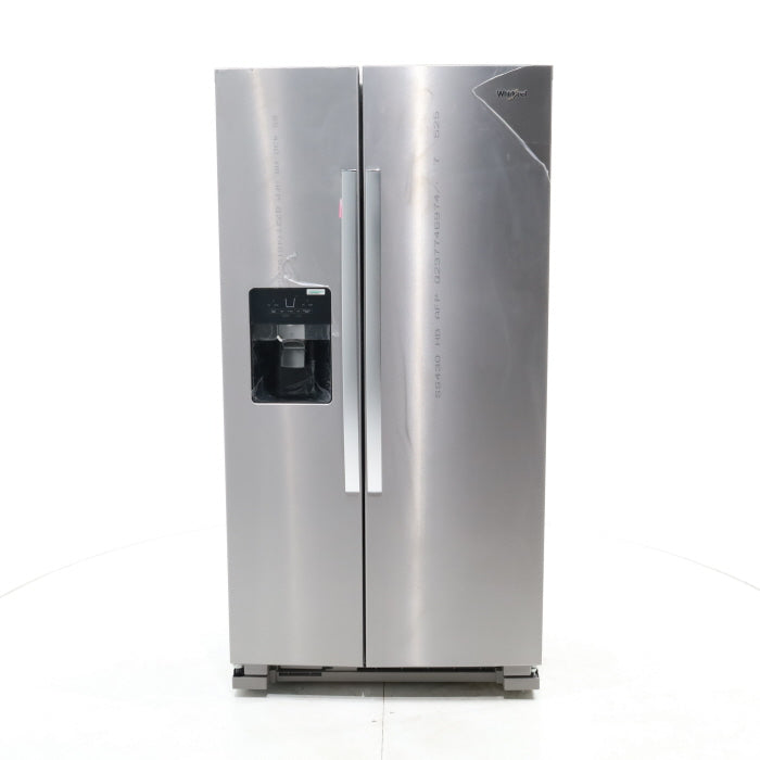 Pictures of Fingerprint-Resistant Stainless Steel Whirlpool 24.5 cu. ft. Side by Side Refrigerator with In Door Ice and Water Dispenser - Scratch & Dent - Minor - Neu Appliance Outlet - Discount Appliance Outlet in Austin, Tx