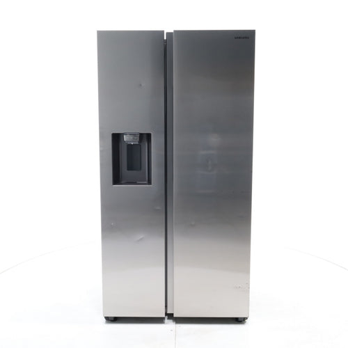 Pictures of Fingerprint Resistant Stainless Steel ENERGY STAR Samsung 27.4 cu. ft. Side by Side Refrigerator with Exterior Water and Ice Dispenser - Scratch & Dent - Moderate - Neu Appliance Outlet - Discount Appliance Outlet in Austin, Tx