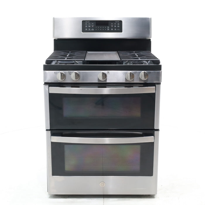 Pictures of Stainless Steel GE 6.8 Total cu. ft. 5 Burner Freestanding Gas Range with Double Oven - Scratch & Dent - Minor - Neu Appliance Outlet - Discount Appliance Outlet in Austin, Tx