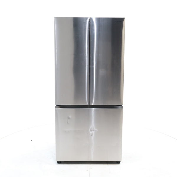 33 in. Wide Fingerprint Resistant Stainless Steel ENERGY STAR Smart Samsung  17.5 cu. ft. 3 Door French Door Refrigerator with Internal Ice Maker - Scratch & Dent - Moderate