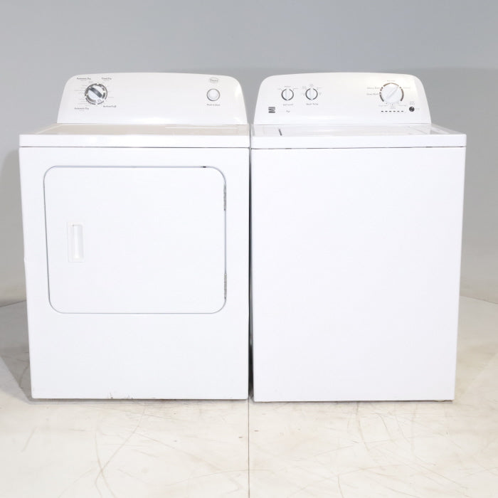 HE Kenmore 3.3 cu ft Top Load Washer with Center Agitator and Roper 6.5 cu. ft. Electric Dryer with Reversible Door - Certified Refurbished