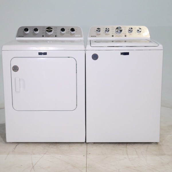 Maytag 4.7 cu. ft. Top Load Washer with Power Agitator and 7.0 cu. ft. Electric Dryer with Steam - Scratch & Dent - Minor