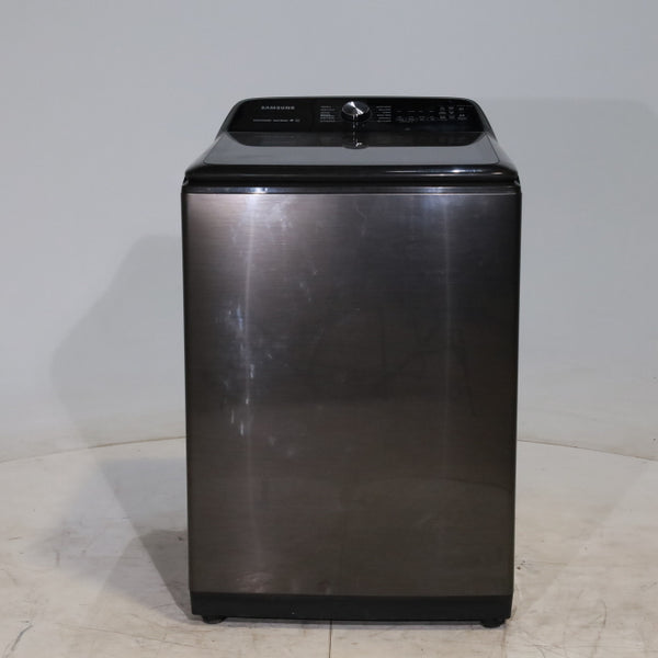 Black Stainless Steel ENERGY STAR Samsung 5.0 cu. ft. Top Load Washer with Active Water Jet - Scratch & Dent - Minor