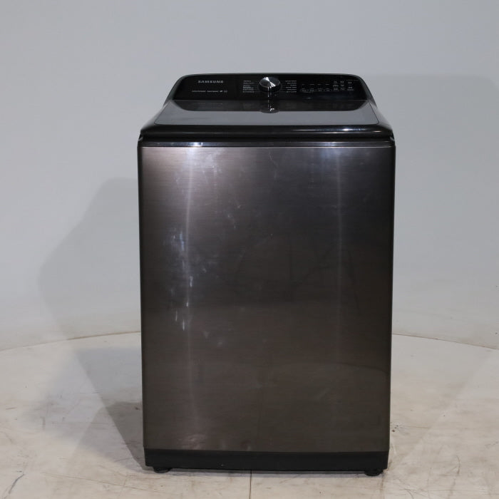 Black Stainless Steel ENERGY STAR Samsung 5.0 cu. ft. Top Load Washer with Active Water Jet - Scratch & Dent - Minor
