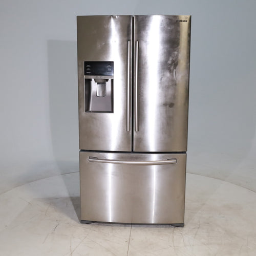 Pictures of Counter Depth Stainless Steel ENERGY STAR Samsung 22.5 cu. ft. 3 Door French Door Refrigerator with Dual Ice Maker  - Certified Refurbished - Neu Appliance Outlet - Discount Appliance Outlet in Austin, Tx