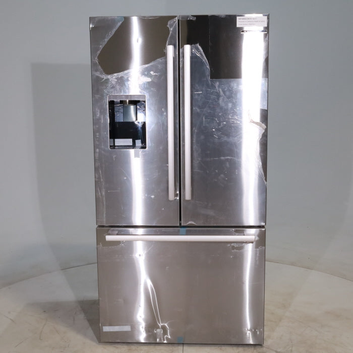 Stainless Steel Counter Depth Bosch 500 Series 21.6 cu. ft. 3 Door French Door Refrigerator with Exterior Water and Ice - Scratch & Dent - Moderate