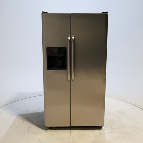 Pictures of Stainless Steel Frigidaire 25.6 cu. ft. Side by Side Refrigerator with External Water and Ice Dispenser - Certified Refurbished - Neu Appliance Outlet - Discount Appliance Outlet in Austin, Tx