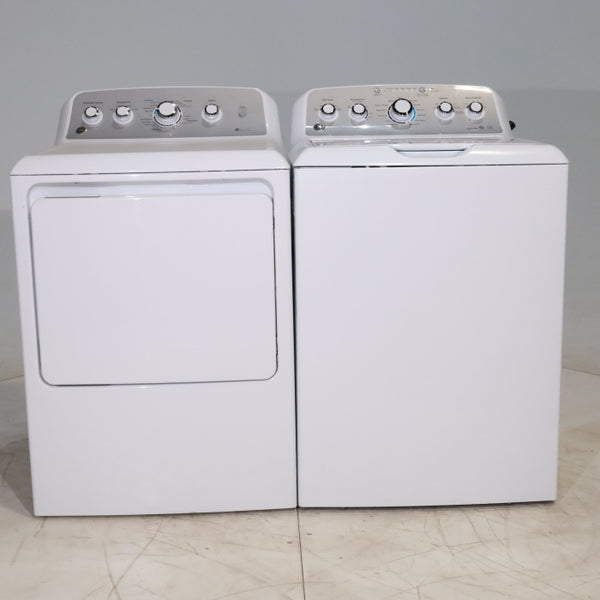 ENERGY STAR GE. 4.2 cu. ft. Top Load Washing Machine with Stain Removal Guide and HE GE 7.2 cu. ft. Electric Dryer with HE Sensor Dry - Certified Refurbished