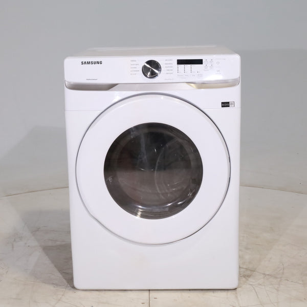 White Samsung 7.5 cu. ft. Front Load Electric Dryer with Smart Care - Scratch and Dent - Minor