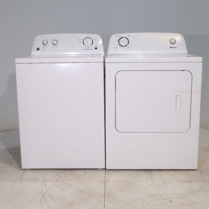 HE Kenmore 3.3 cu ft Top Load Washer with Center Agitator and Amana 6.5 cu. ft. Electric Dryer with Automatic Cycles - Certified Refurbished