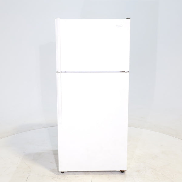 28" Wide White Whirlpool 14 cu ft Top Freezer and Bottom Refrigerator - Certified Refurbished