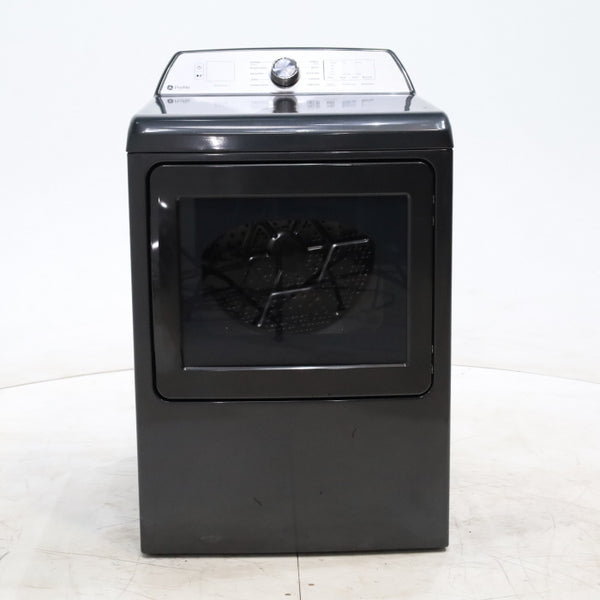 Diamond Gray ENERGY STAR GE Profile 7.4 cu . ft. Electric Dryer with 120 ft. Venting - Scratch & Dent - Minor