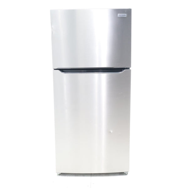 30" Wide Easy Care Stainless Steel Frigidaire 18.3 cu. ft. Top Freezer Bottom Refrigerator with EvenTemp Cooling System - Scratch and Dent - Moderate