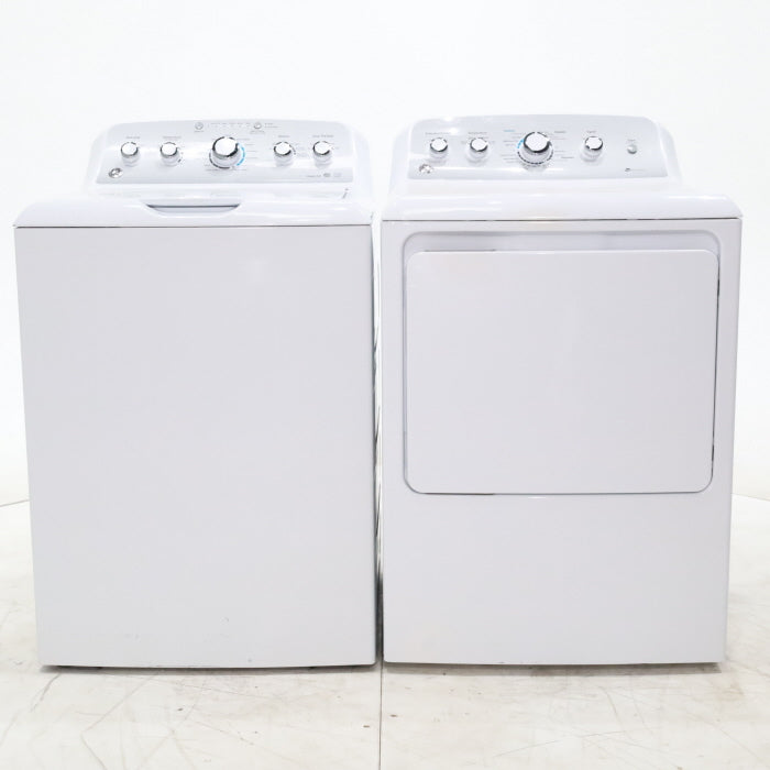 Pictures of ENERGY STAR GE  4.4 cu. ft. Top Load Washing Machine with Infusor Wash System and 7.2 cu. ft. Electric Dryer with HE Sensor Dry - Certified Refurbished - Neu Appliance Outlet - Discount Appliance Outlet in Austin, Tx