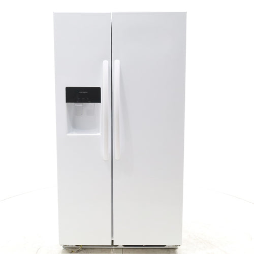 Pictures of 36 1/8" Wide White Frigidaire 25.6 cu. ft. Side by Side Refrigerator with Exterior Ice and Water Dispenser - Scratch and Dent - Minor - Neu Appliance Outlet - Discount Appliance Outlet in Austin, Tx