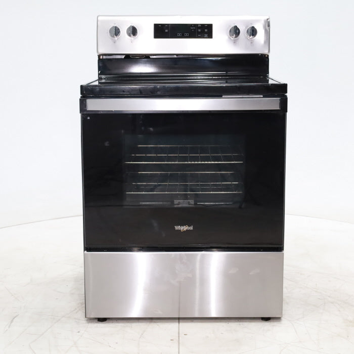 Whirlpool Stainless Steel 5.3 cu ft Electric Range with 4 Radiant Elements and a Dual Element - Certified Refurbished