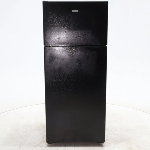28" Wide Hotpoint Black 17.5 cu ft Top Freezer Bottom Refrigerator with Recessed Handle and Adjustable Shelves - Certified Refurbished