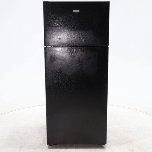Pictures of 28" Wide Hotpoint Black 17.5 cu ft Top Freezer Bottom Refrigerator with Recessed Handle and Adjustable Shelves - Certified Refurbished - Neu Appliance Outlet - Discount Appliance Outlet in Austin, Tx
